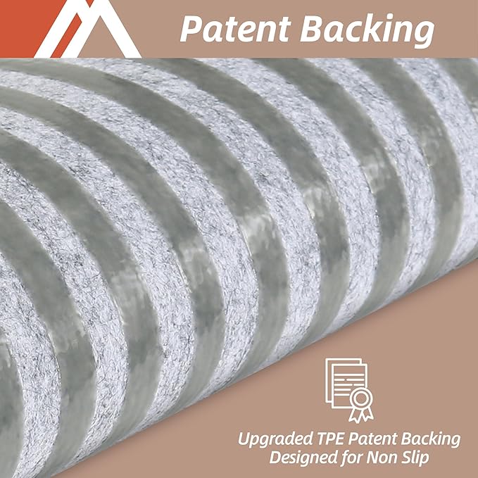 COSY HOMEER Edging Stair Treads Non-Slip Carpet Mat 28inX9in Indoor Stair Runners for Wooden Steps, Edging Stair Rugs for Kids and Dogs, 100% Polyester TPE Backing(4pc, Beige)