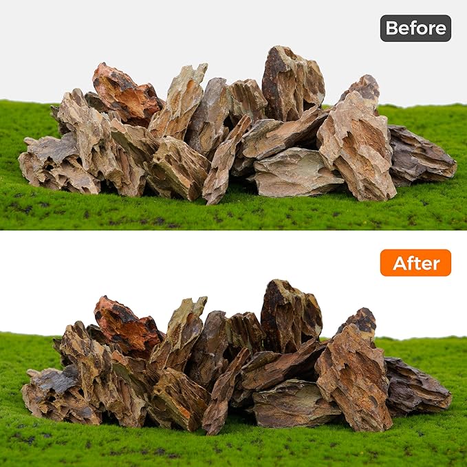 2-4 Inches Natural Dragon Stone 20 PCS Aquarium Rocks for Aquascaping, Aquarium Landscaping, Terrariums, Fish Tank Decoration, Vivariums, Paludarium, Reptile and Amphibian Enclosures