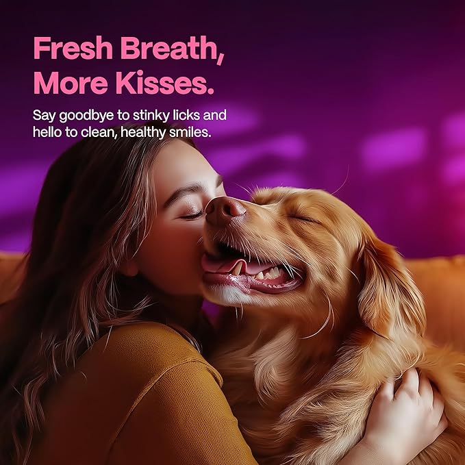 DOCO Dog Teeth Cleaning Wipes Dental Finger Wipes for Cats & Dogs Remove Plaque & Tartar, Freshen Breath, No Rinse, Easy & Effective Pet Tooth Cleaning Kit for Oral Care, Bacon Flavor, 50 Count