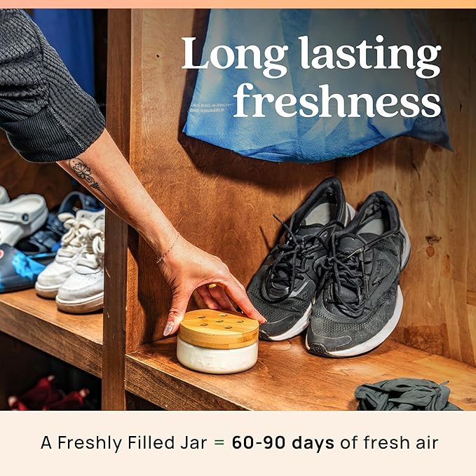 Azuna All-Natural Odor Remover Gel Refill Pouch | Air Purifier with Tea Tree Oil | Plant-Based & Long Lasting | For Pet Odors, Smoke & Strong Odors | Simply Citrus | 24 oz.