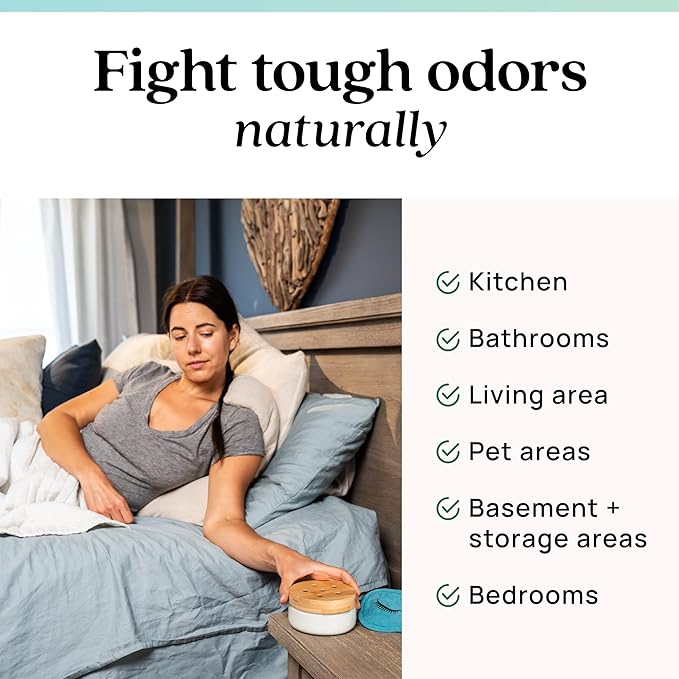 Azuna All-Natural Odor Remover Gel Refill Pouch | Air Purifier with Tea Tree Oil | Plant-Based & Long Lasting | For Pet Odors, Smoke & Strong Odors | Amalfi Breeze, 12 oz.