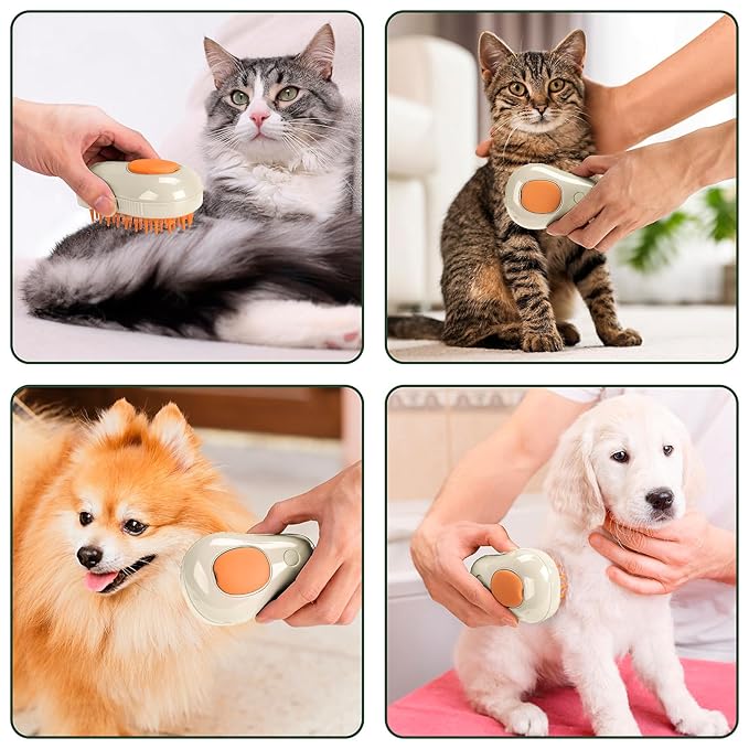 3 In 1 Pet Brush for Shedding, Portable Hair Removal Tool for Cats and Dogs, Deshedding Grooming Brush for Indoor Pets