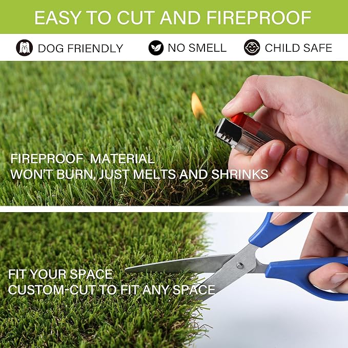 Dog Grass Pads 5 x 10 FT in Artificial Grass Pee Pads for Dogs Potty Fake Grass Rug Turf Mat for Dogs Training Indoor Outdoor Garden Lawn Artificial Grass Rug