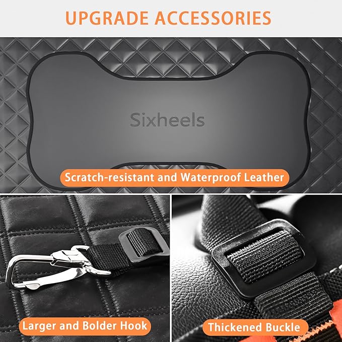 Dog Back Seat Cover Hard Bottom Truck Back Seats Protector, Large Backseat Extender for Dogs, Car Pet Rear Seat Covers Waterproof Dog Hammock Travel Accessories for Truck