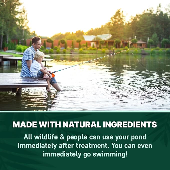 AquaDoc Pond Water Clarifier 32oz – Enzyme-Based Treatment for Koi and Fish Ponds – Helps Clear Cloudy Water and Reduce Sludge