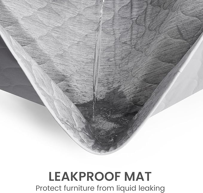 Cozy Bliss Leakproof Cooling Blanket for Large Dogs – Q-Max>0.4, Durable & Washable Dog Cooling Mat for Hot Weather, Soft Pet Throw & Couch Protector for Multiple Pets 60x80 Inch, Heather Silver Grey