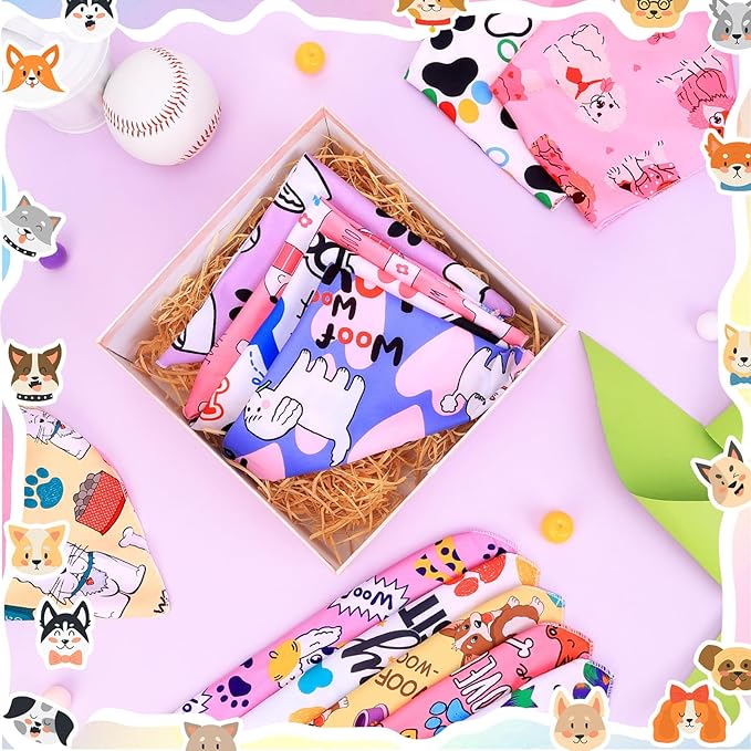 Dog Bandanas Bulk, Adjustable Cat Outfit, Pet Bibs Colorful Triangle Scarf Pet Bandanas for Medium Large Dogs Birthday Costume Decoration (30PCS_Classic)