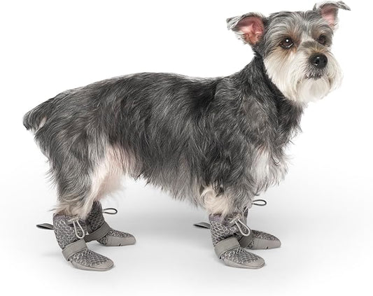 Canada Pooch Dog Boots for Hot Pavement - Dog Boots & Paw Protectors with Anti Slip Rubber | Water Friendly, Breathable Dog Shoes for Hot Days, Great for Dogs Grey - Size 1