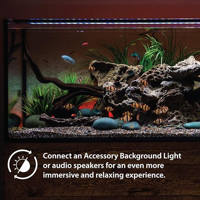 Current USA 24-36" Inch Satellite Freshwater LED Plus Full Spectrum RGB+W Light for Aquariums | Wireless 24 Hour Remote Control Fish Tank Lighting (4506)