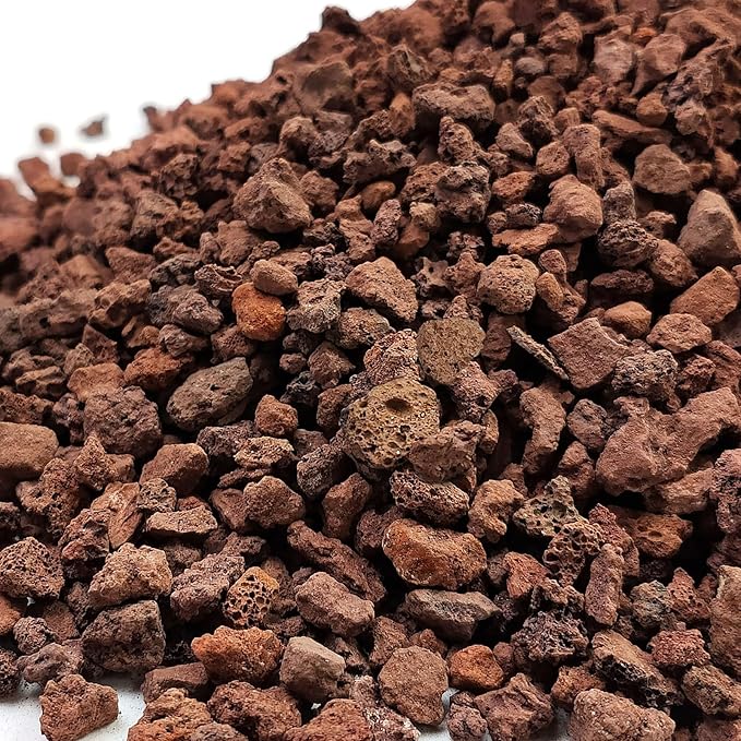 2 lbs Red Lava Rocks for Plants,1/4 Inch Crush Volcanic Rock Gravel Potting Mix for Succulent Cactus Bonsai Aquarium Fire Pits and Garden Landscaping