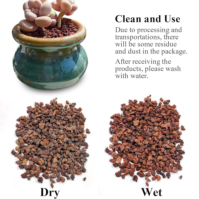 10 lbs Red Lava Rocks for Fire Pits,5-8 mm Crush Volcanic Rock Gravel Potting Mix for Succulent Cactus Bonsai Aquarium and Garden Landscaping