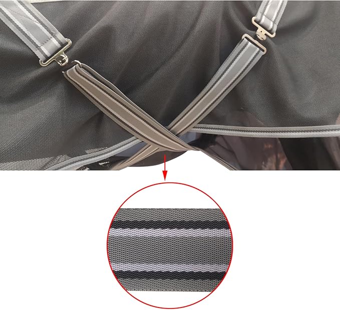 BARN & STABLE Breathable and UV Protective Horse Fly Sheets Tear-Resistant Mesh Fly Sheets for Horse Comfy Equine Summer Sheets with Removable Web Leg Straps