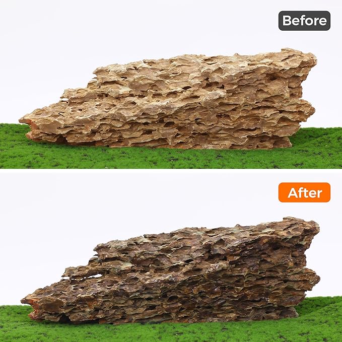 18-20 Inches Natural Dragon Stone 1 PCS Ultra Large Aquarium Rocks for Aquascaping, Aquarium Landscaping, Terrariums, Fish Tank Decoration, Vivariums, Paludarium, Amphibian Enclosures