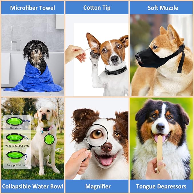 Dog First Aid Kit - Pet First Aid Kit for Dogs and Cats Pet First Aid Supplies for Car Traveling Home