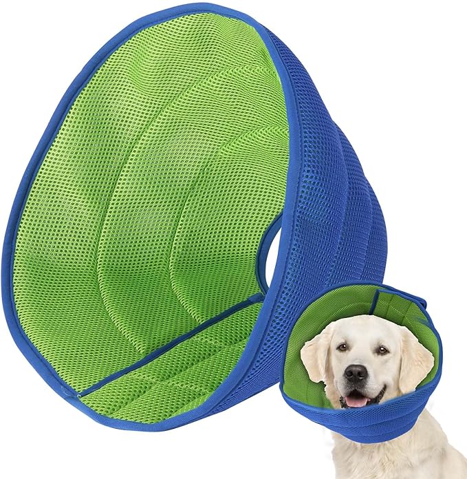Dog Cone Soft Recovery Collars & Cones After Surgery for Medium Large Dogs, Comfy Ecollars to Stop Licking, Adjustable, Dog Ecollars for Recovery Fabric: Soft Comfort, Ecollars of Shame Alternatives