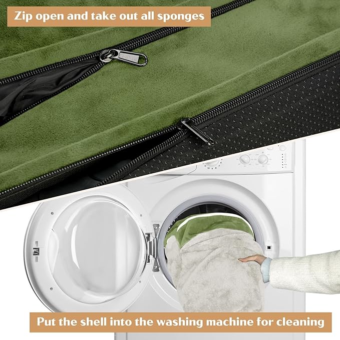 Comfort Expression Small Dog Beds Waterproof Cat Beds Orthopedic Foam Sofa Beds for Small Dogs Comfy Pet Bed with Washable Removable Cover & Non-Slip Bottom(XX-Small,Light Green)