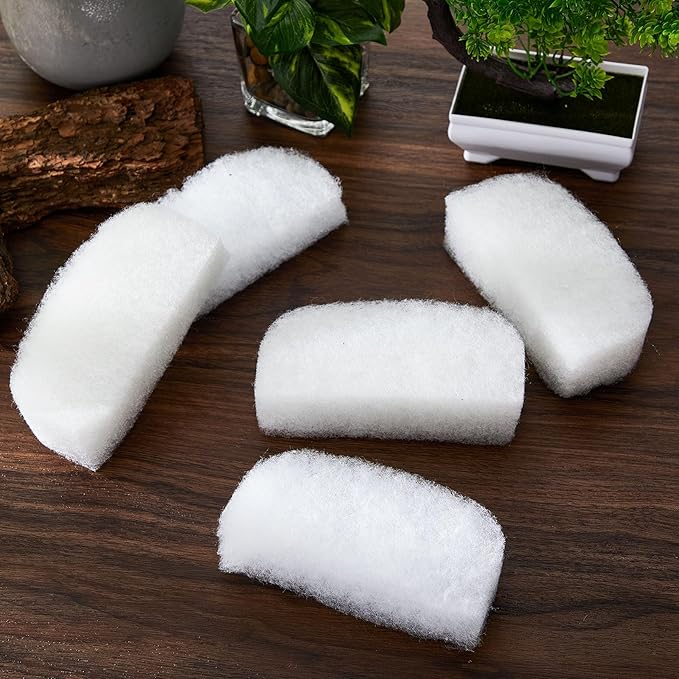 24 Pcs Filter Media Compatible with Fluval 106/107/206/207 Canister Filter Media Aquarium Polishing Pads 5.71 x 2.76 x 1.38 Inches Fish Tank Aquarium Accessories Replacement