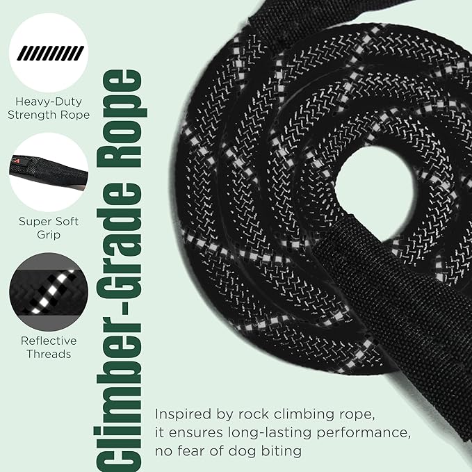 Dog Seat Belt for Car | Universal Dog Car Seatbelt | Durable Reflective Rope with Clip Hook Latch, Buckle and Alloy Carabiner- Safe and Secure Pet Safety Restraint