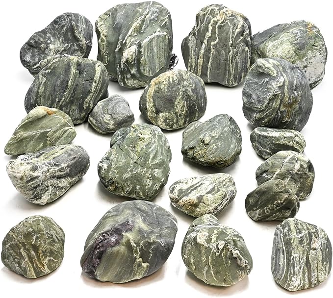Aquarium Decor River Rock Decorative Stones Fish Tank Rocks Aquarium Landscapes 20LB Decoration Stone for Aquariums Aquascaping Terrariums,Paludariums,and Gardens（4-9inch / 4PCS）