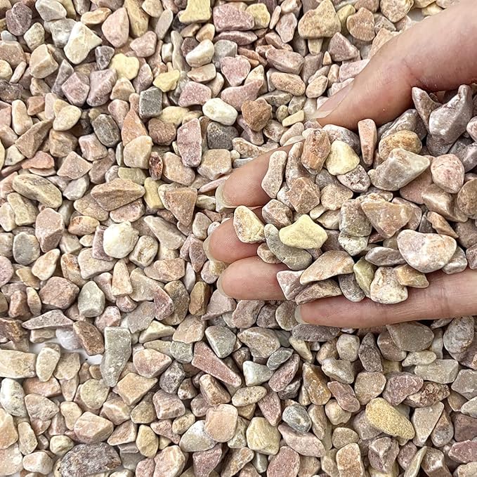 2 lb Natural Pea Gravel Small Pebbles - 3/8 Inch Pebbles for Indoor Plants, Succulents Rocks, Fish Tank Gravel, Terrarium Rocks and Patio Paver Decorative Stones