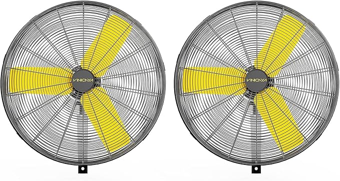 30 Inch Industrial Wall Mount Fan Oscillating with 2 Pack, 8900 CFM Commercial Metal Wall Fans with Poweful Motor, 3 Speed, Heavy Duty Construction Indoor for Warehouse, Workshops UL Listed