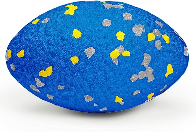 4.72" Indestructible Large Rugby Balls for Aggressive Chewers Durable Olive Bouncy Interactive Football Toy for Dogs Fetch Game Lightweight Floating Outdoor Training, Blue