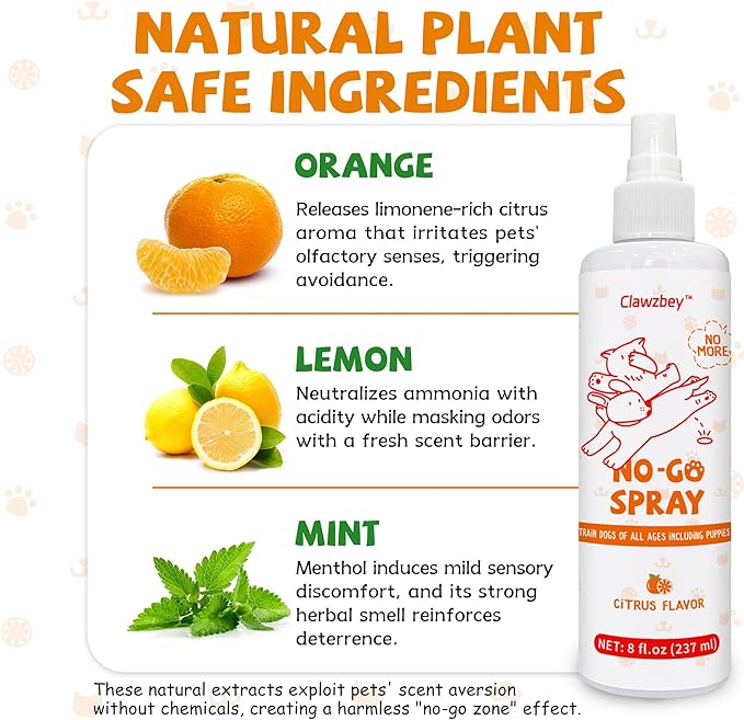 Dog Potty Spray Set, No-Go Spray & Potty Training Spray, Puppy Essentials, Stops Urination & Marking, Indoor and Outdoor Use (8 fl oz) Large Capacity, More Suitable for Multi-Dog Households