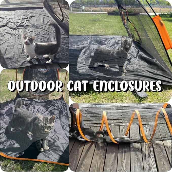 Catio Outdoor Cat Enclosures for Indoor Cats, 4-in-1 Outside Large Playground Include Portable Cat Tent, for Cats and Other Pets