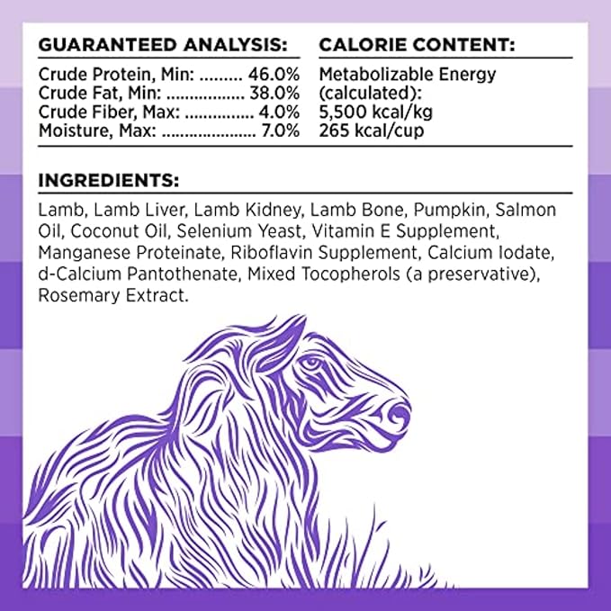 BIXBI Rawbble Freeze Dried Dog Food, Lamb Recipe, 4.5 oz - 97% Meat and Organs, No Fillers - Pantry-Friendly Raw Dog Food for Meal, Treat or Food Topper - USA Made in Small Batches