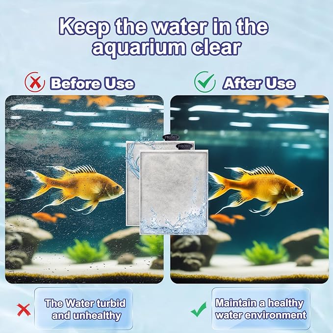 10 Pack Replacement Filter Cartridges Large for Aqueon,Large Filter Compatible with Aqueon QuietFlow Power LED PRO & Power Filter&E Internal Size 40 Canister