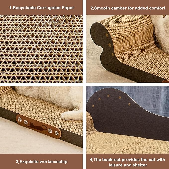 Cat Scratcher Couch Cat Scratching Bed Large Cat Scratcher Bed Cat Lounge Bed Scratching Pad for Indoor Cats