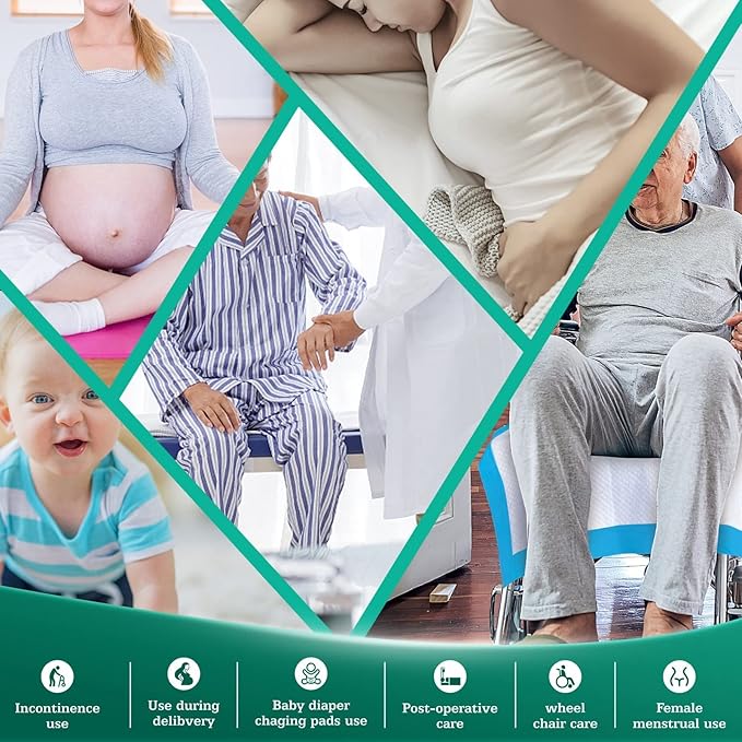 Disposable Bed Pads 30" x 36" [75 Count] Adult Incontinence Underpads, Heavy Duty Absorbent Pee Pad, XL Chucks Leakproof, Extra Large Puppy Training Pad, Waterproof Baby Changing Pad