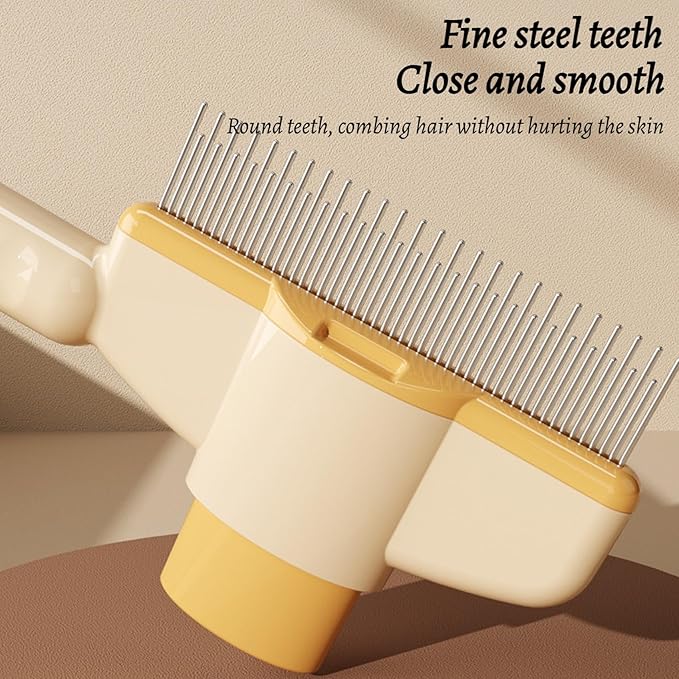 2 Pcs Brush for Cats, brush Cat Comb, Avatore brushs-Removes Fur & Relieves Pain, Upgrade Dog and Cat Hair Removal with Release Button, Multi-function Grooming Brushs for Short&Long Cats