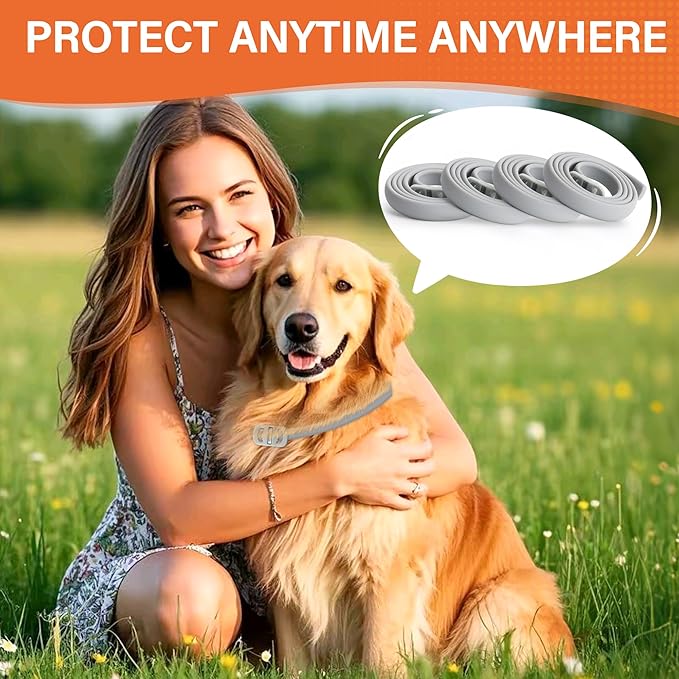 4 Pack Flea and Tick Collar for Dogs - 25" Adjustable Collar Fits Dogs, Long-Lasting 24-Month Protection for Small, Medium, and Large Dog – Waterproof Flea Tick Prevention