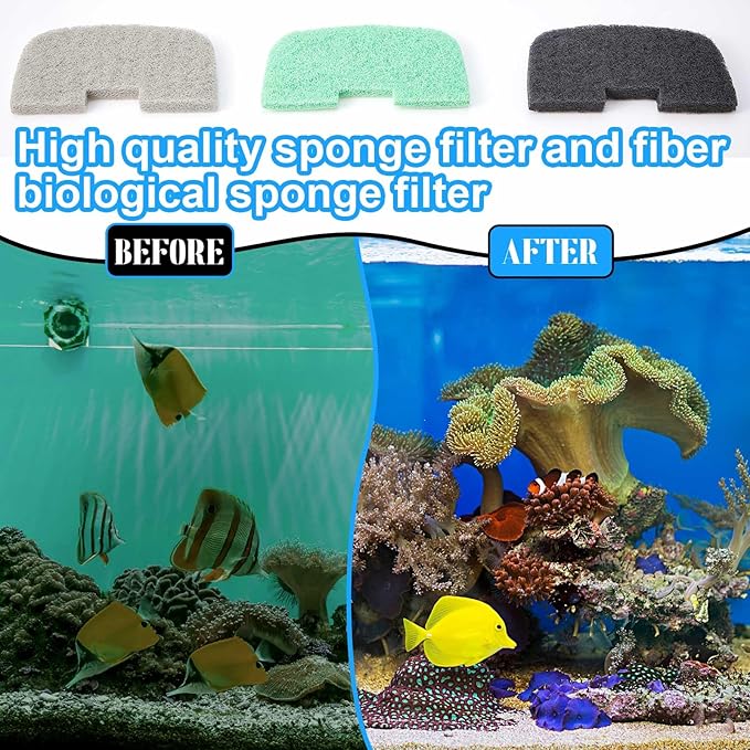 32 Pcs Aquarium Replacement Maintenance Kit Compatible with Fluval 106/107 Filter Media Including Biological Sponge, Ammonia/Phosphate/Nitrite Remover Pad, Aquarium Towel, Grease