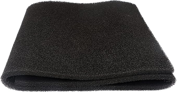 Cut to Fit Activated Carbon Filter Sponge – 2-Size Options (9.8"x9.8"x0.4" 3PC/36"x12"x0.4" 1PC) for Aquarium Fish Tank Canister Filters, Chemical & Mechanical Filtration (1)