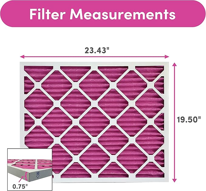 Colorfil 20x24x1 Air Filter (6-Pack) | Made in the USA | Color Changing | Remove Cat and Dog Odor | MERV 8 for Pet Hair Dander and Dust | 19.5"x23.5"x0.75" Exact Size