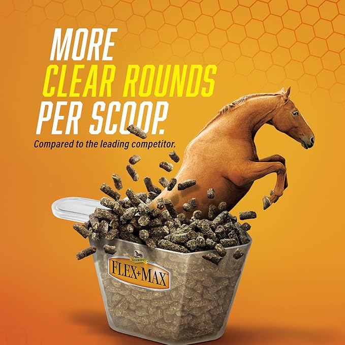 Absorbine Flex+Max Horse Joint Supplement Pellets, Highly Palatable, Comprehensive Equine Formula with Glucosamine, MSM, Chondroitin & Flaxseed, 10lb Tub / 60 Day Supply