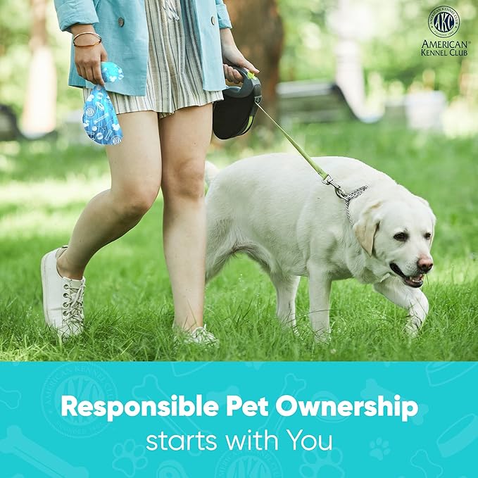 AKC Dog Poop Bags - Leak Proof Pet Waste Bags - 16 Refill Rolls - Lavender Scent - 240 Count (Toy Print)