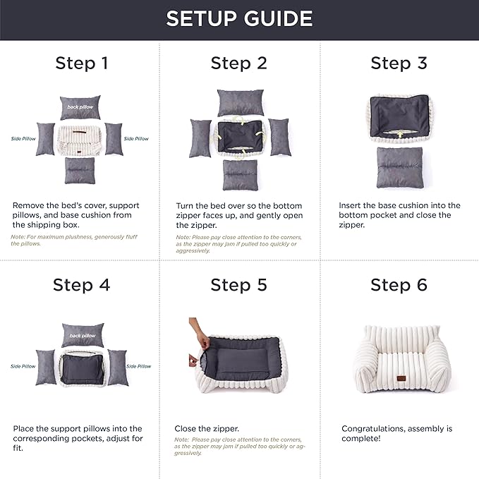 Bedsure Cute Cat Couch for Pets - Fluffy Small Dog Sofa with Premium Soft Corduroy Fleece, Pet Sofa with Removable Washable Cover, Supportive Dog Couch Bed for Small Medium Dogs, 30inch, Warm Grey