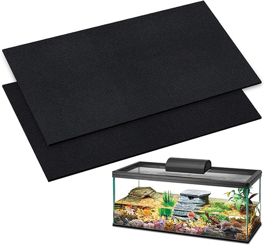 15 x 30 x 0.2 Inches Aquarium Leveling Mat 2PCS/Set Neoprene Non-Slip Shockproof Fish Tank Pad Waterproof Textured Surface for Uneven Surfaces Durable Fish Tank Mat with Easy-Cut Edges