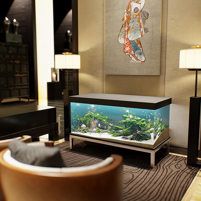 24 in X 48 in. Aquarium Stand | Industrial Style Aluminum Fish Tank Base with Open Frame Design