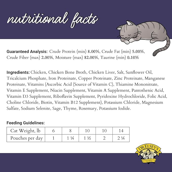 Dr. Elsey's Clean Protein Chicken Home Style Recipe All-Meat Pouch (Pack of 12)