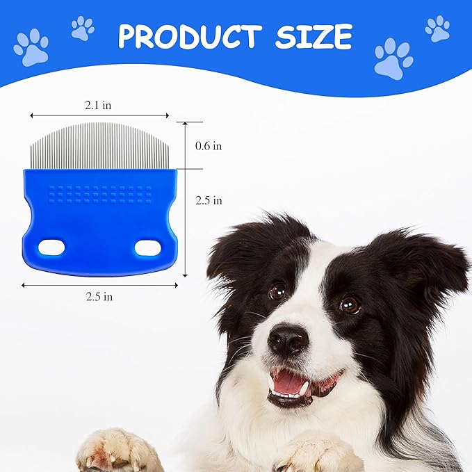 2 Pack Professional Eye Comb For Pets,Stainless Steel Tear Stain Remover For Cats & Dogs,Gentle Round-Head Grooming Tool,Precisely Removes Stains, Dirt And Debris From The Eye Area