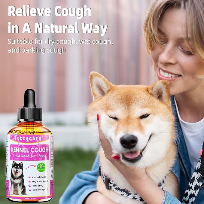 Dog Cough Treatment，Effective Kennel Cough Medicine for Dogs & Cats, Natural Kennel Cough Treatment and Allergy Relief, Herbal Drops for All Breeds & Sizes, Soothing Dog Cough Medicine