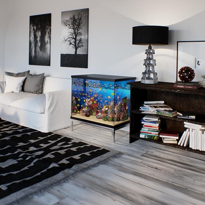 24 in X 36 in. Aquarium Stand | Industrial Style Aluminum Fish Tank Base with Open Frame Design