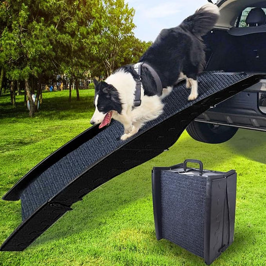 Dog Ramp for Car, Pet Ramp with Removable Non-Slip Pads for Large Small Medium Dog Cat, 60''x16'' Folding Pet Ramp to Get on Truck SUV Van Up to 150LBS, Car Ramp for Pets Outdoor Indoor