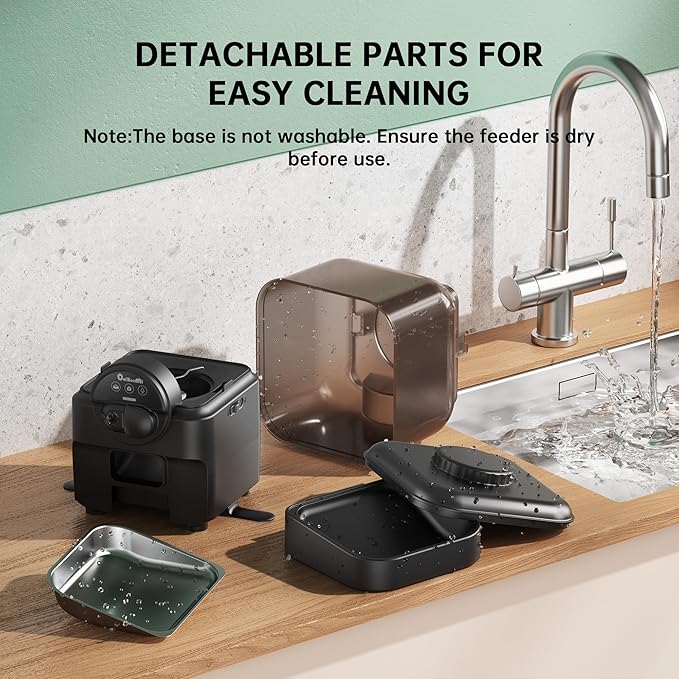 Automatic Pet Feeder for Cat and Dog - 6L Auto Cats Food Dispenser with Camera - WiFi App Control Smart Feeders with Timed - Dogs Feeding Station with 15-Day Battery Life After Power Off