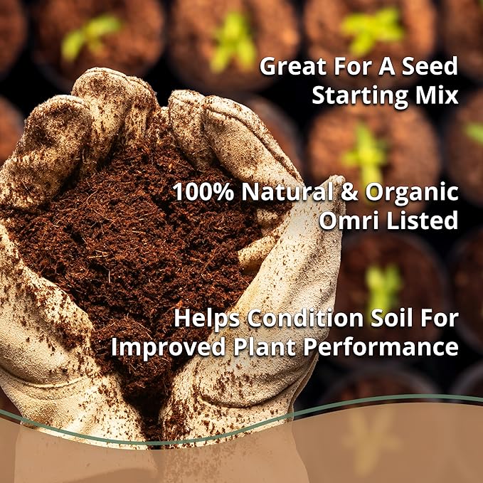 Coco Bliss (10lbs) - Organic Coco Coir for Plants - OMRI-Listed Coco Coir Brick for Garden Soil & Potting Mixes - Coconut Fiber Substrate Mixes with Potting Soil for Indoor Plants & Outdoor Plants