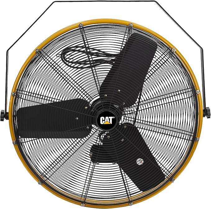 CAT 30 Inch Outdoor IPX4 Weatherproof High Velocity Wall Mounted Shroud Fan. 8900 CFM, 3 Speed - For Industrial, Commercial, & Residential Use. cETL Certified